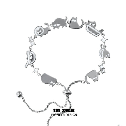 Playful Black Cat Cute Bracelet
