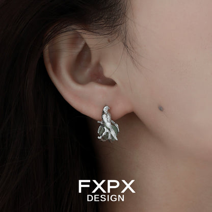 Flying Bird Fluorite Earrings