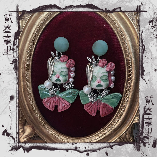 Earrings & Ear Cuffs-Ersan Tongsheng Original Handmade Niche Butterfly Earrings Personality Cute Sweet Hot Cool Earrings Earrings Gift