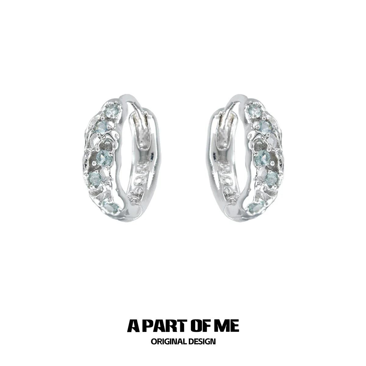 Icy Blue Zircon Chill Ear Cuffs