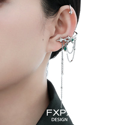 Forest Star Fringe Ear Clip