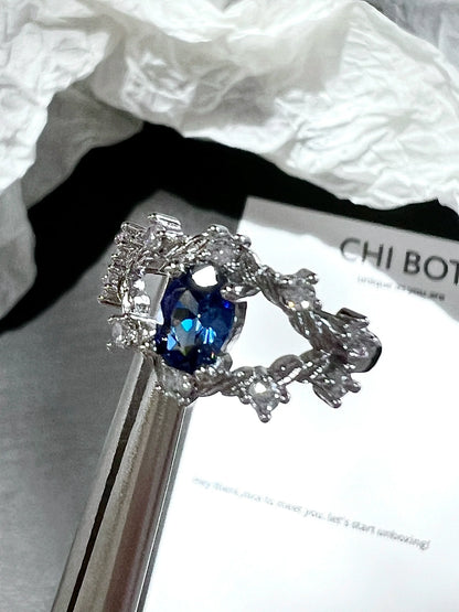 "Sea Eye" Zircon Ring