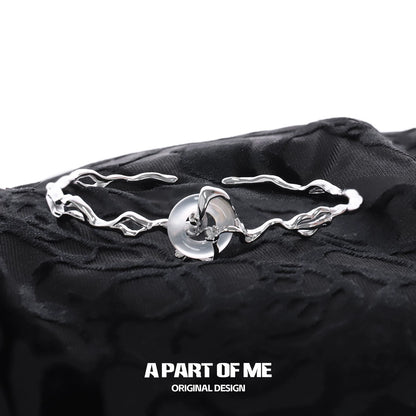 Chalcedony Laurel Silver Bracelet