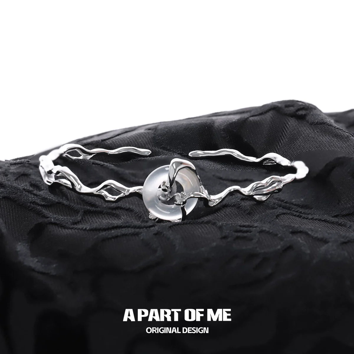 Chalcedony Laurel Silver Bracelet
