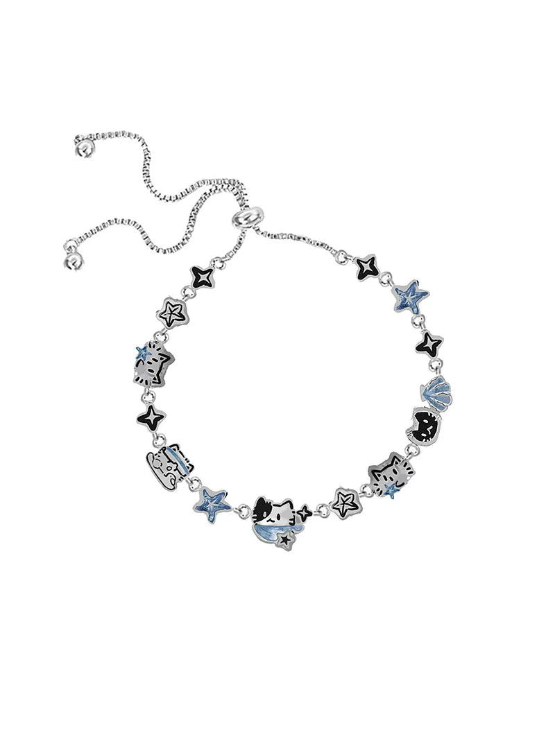 Denim Blue Cat Bracelet