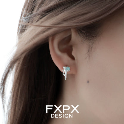 Blue Cat Dreamer Earrings