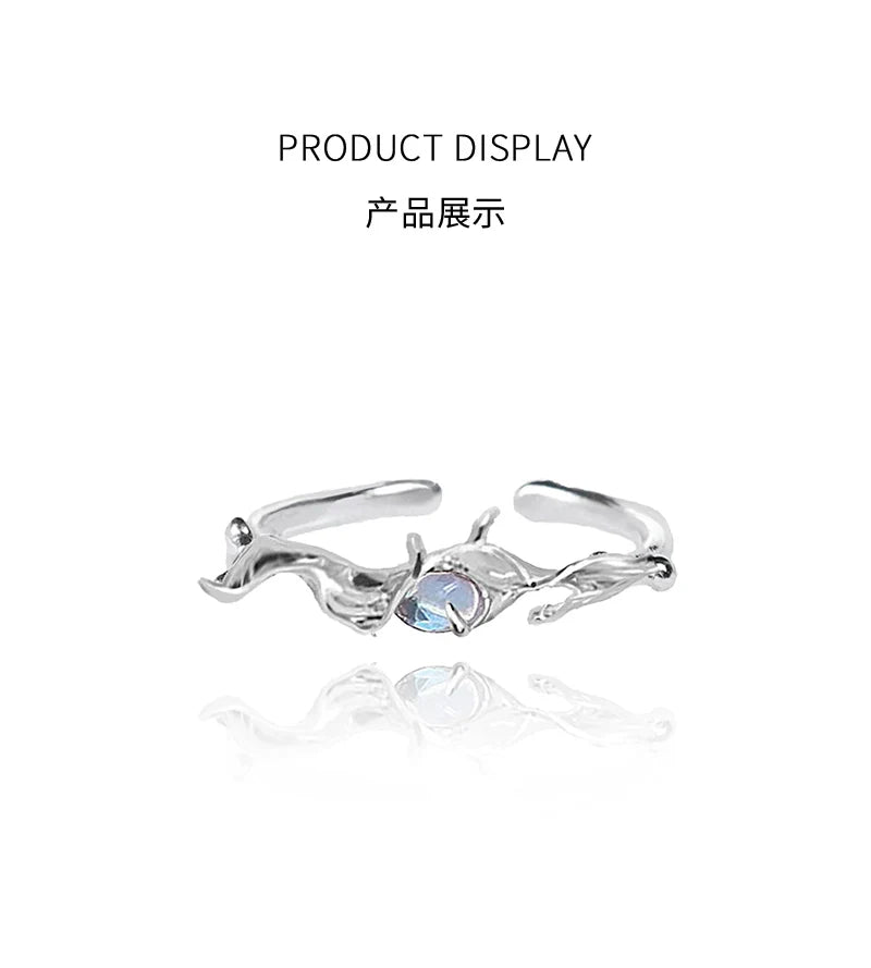 White Moonlight Irregular Ring