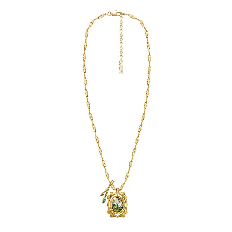 Oil Painting Love Necklace