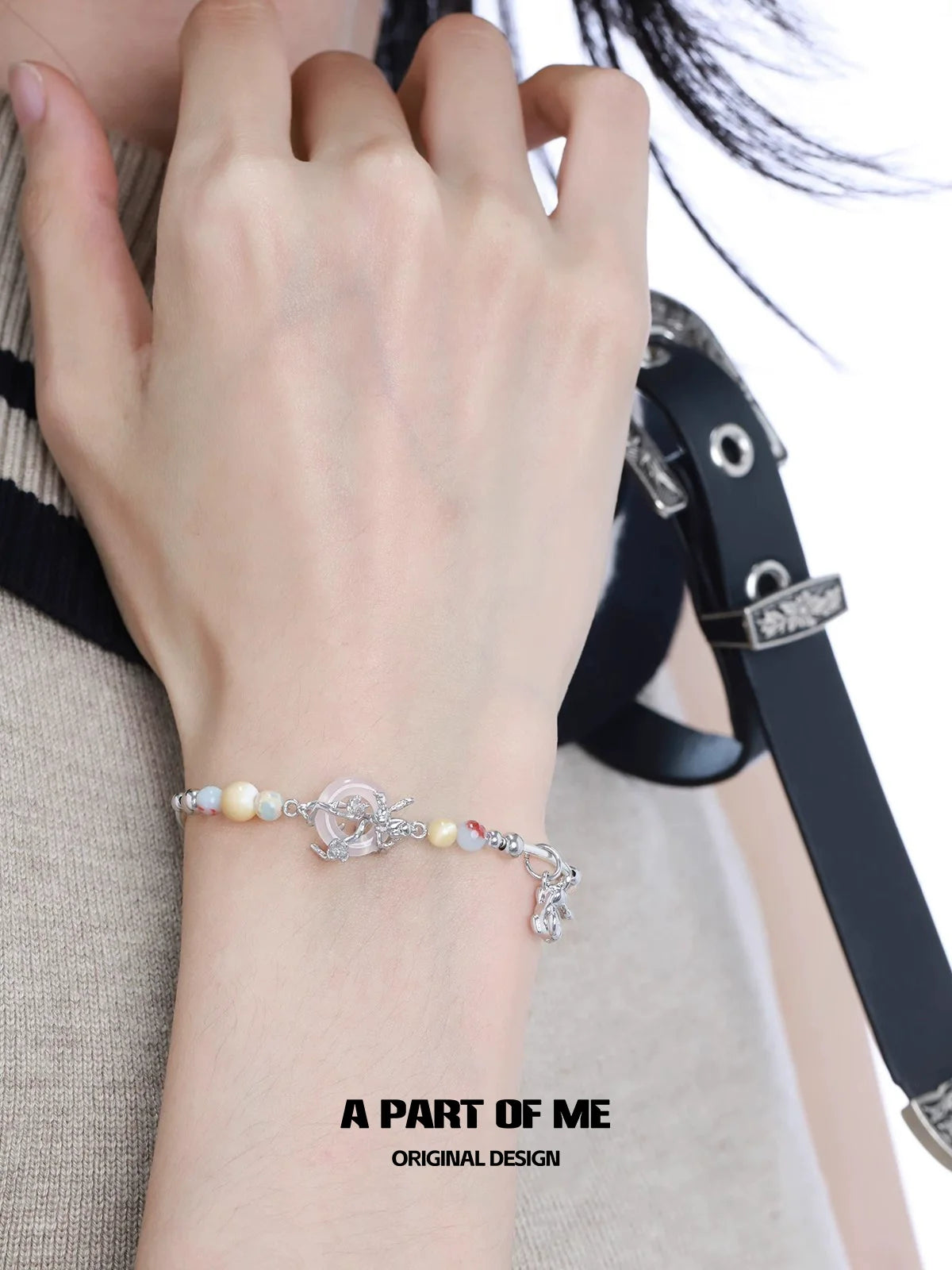 Agate Bead Rabbit Bracelet