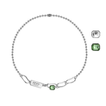 Rebel Gemstone Chain Necklace