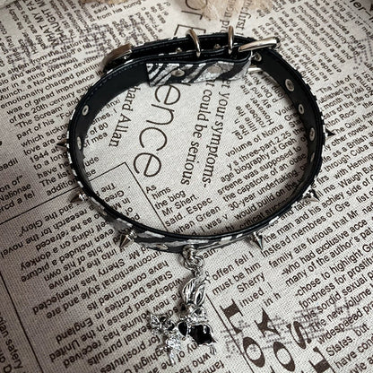 Choker-Two Three Tongsheng Original Butterfly Neck Chain Cold Sense Punk Dark Niche Hottie Premium Sense Choker Collarbone Chain