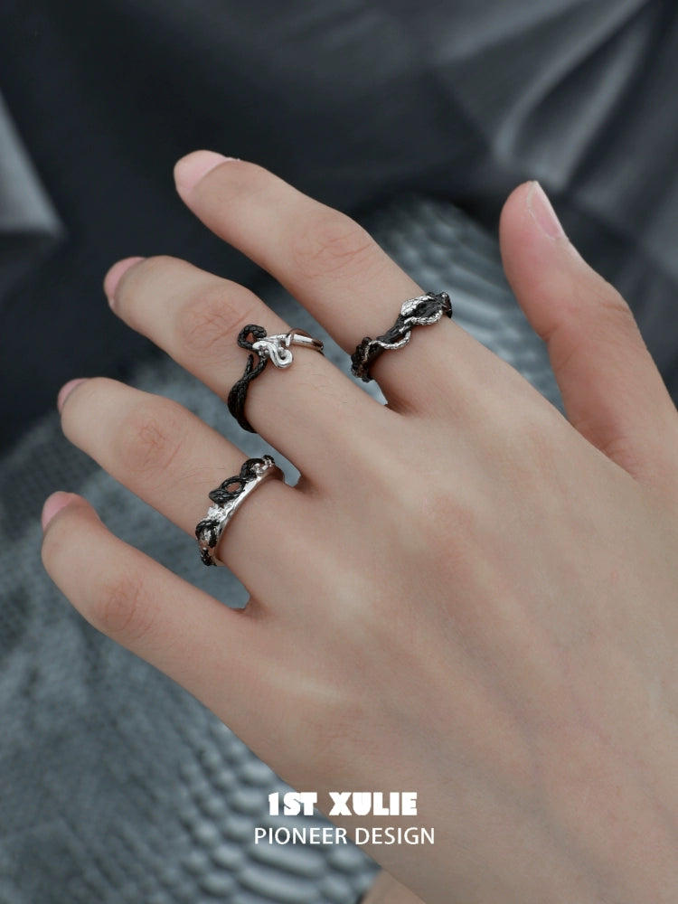 Forbidden Black Snake Couple Rings