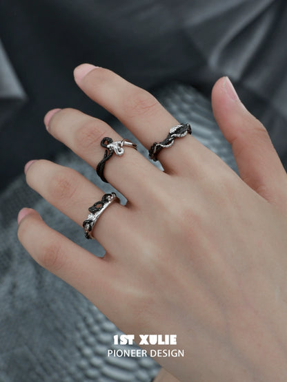 Forbidden Black Snake Couple Rings