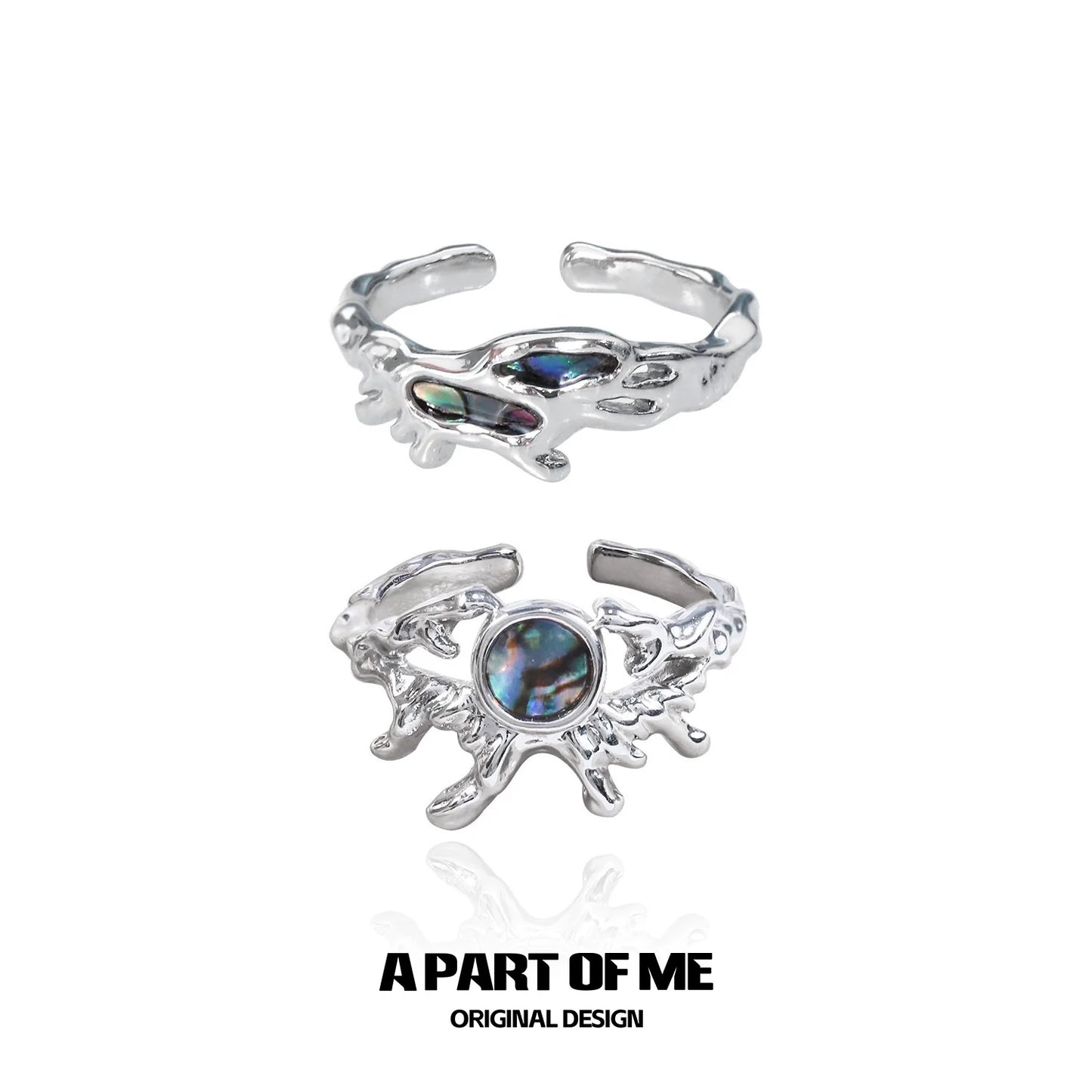 Sterling silver deep sea jellyfish ring featuring a colorful gemstone for a unique ocean-inspired accessory