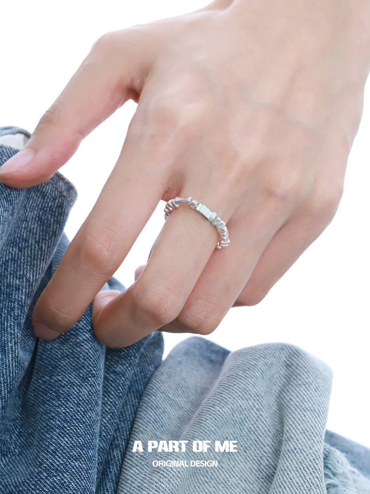 Dopamine ring by A PART OF ME featuring a delicate design and shimmering gemstones