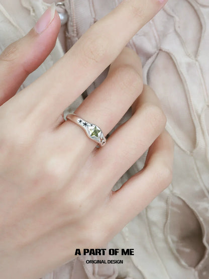 A PART OF ME Dreamy Star Ring featuring a unique design with star accents and a sparkling gem
