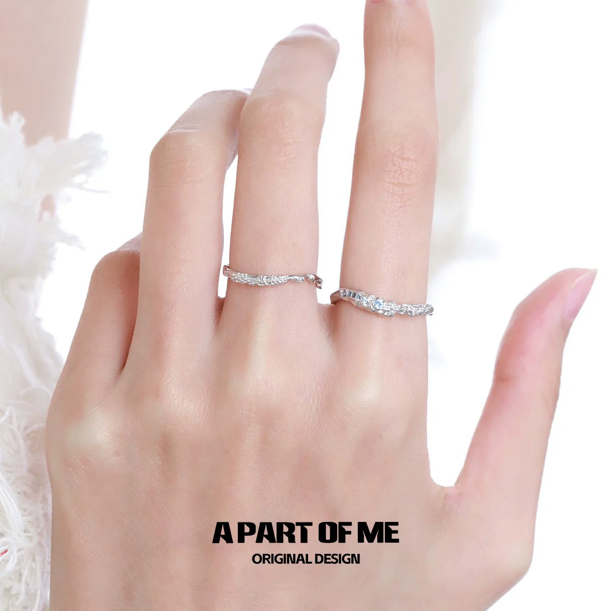 A Part of Me Mystic Blue Gemstone Ring with Delicate Design and Adjustable Fit for Elegant Style