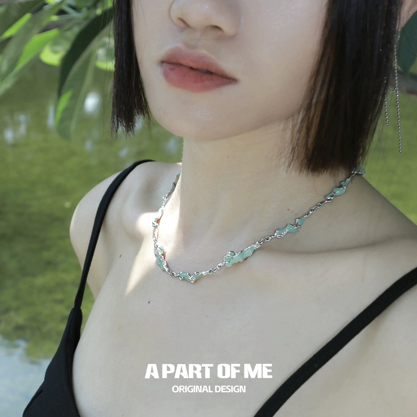 Dainty opal anchor necklace from A PART OF ME, featuring a shimmering design perfect for any outfit.