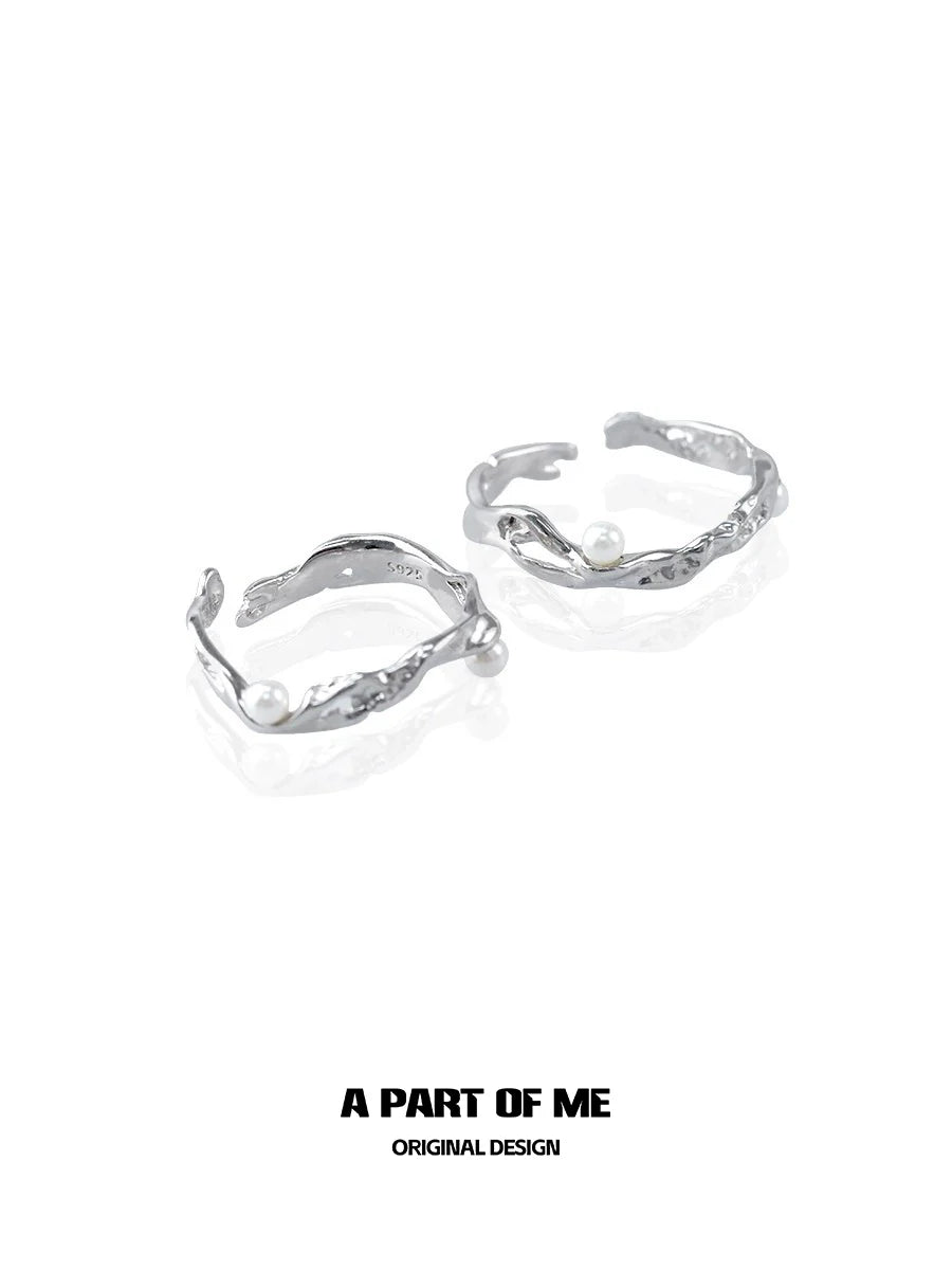 A Part of Me pearl statement ring with a unique twisted design and elegant shine