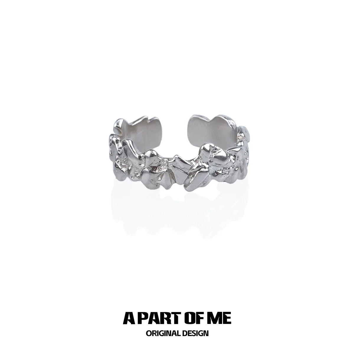 Stylish A PART OF ME rock band ring for men featuring an intricate design and polished finish
