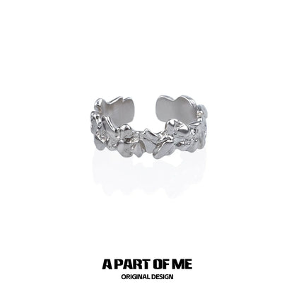 Stylish A PART OF ME rock band ring for men featuring an intricate design and polished finish