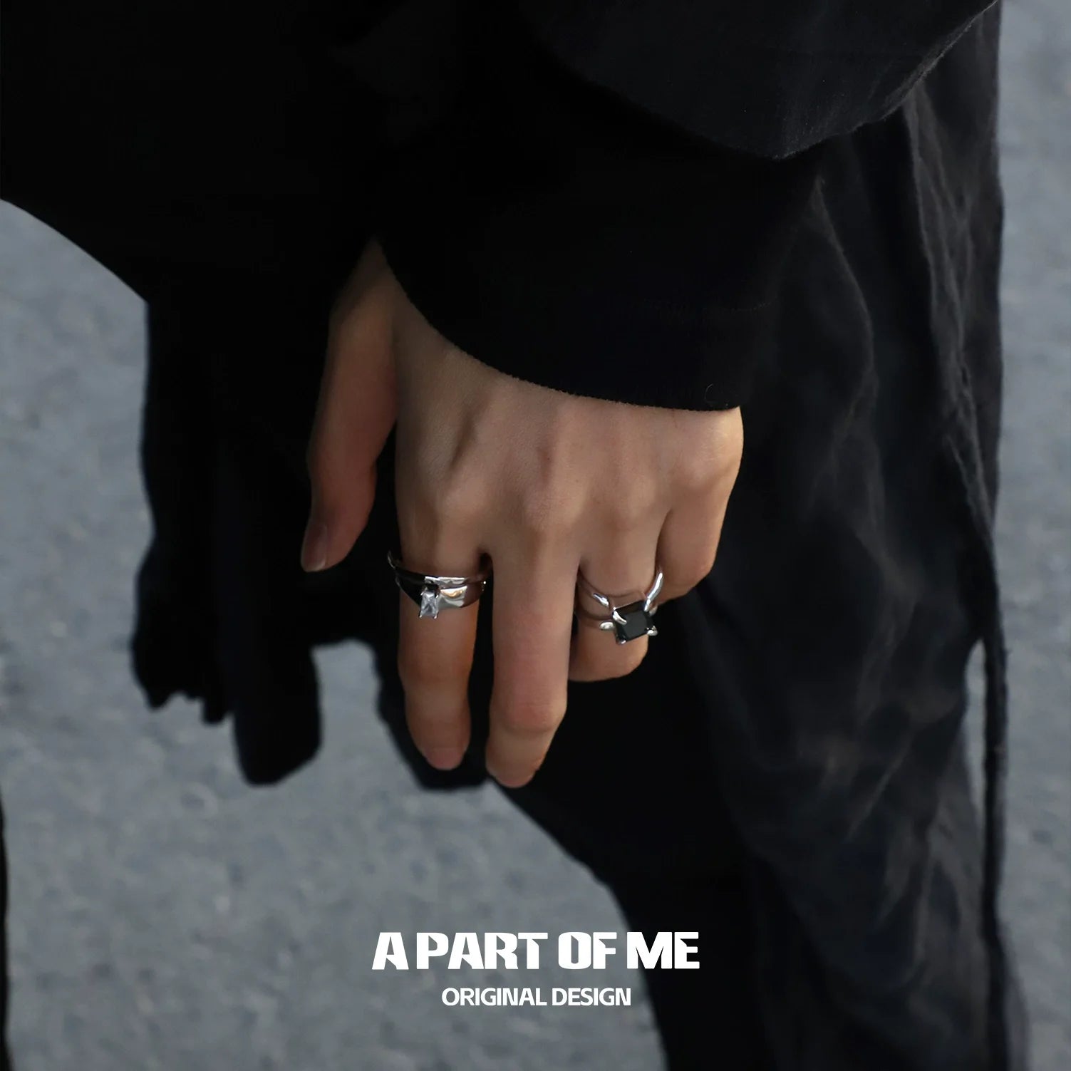 Silver savage claw hip-hop ring worn on fingers for a stylish streetwear look