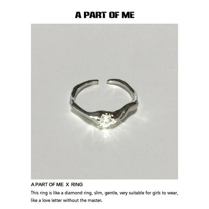 Silver A PART OF ME starry dream romantic ring with a delicate diamond design for a timeless look