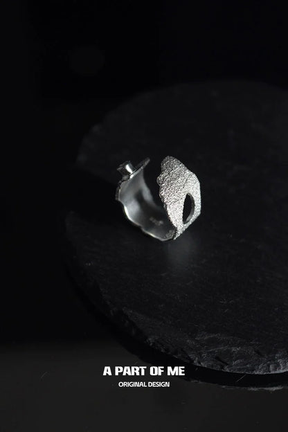 Textured silver travel ring by A PART OF ME for unique and stylish accessory lovers