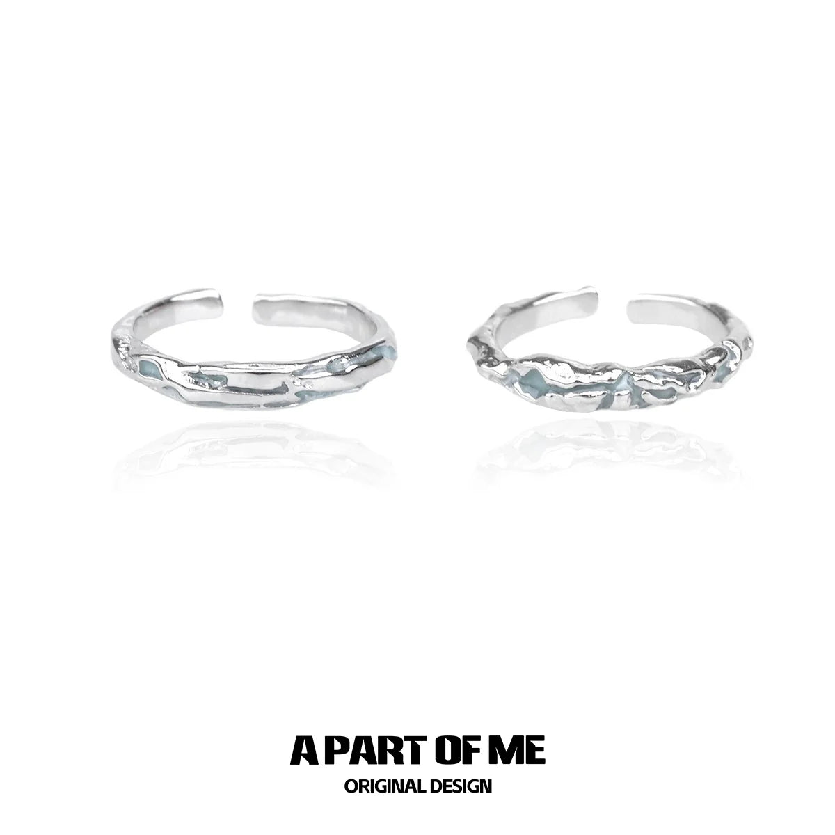 A PART OF ME blue slim statement ring in a unique design, perfect for adding style to any outfit