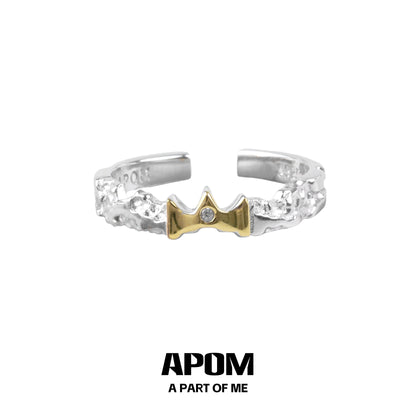 Eternal Knight Princess ring featuring a unique design with a gold accent and a sparkling gem