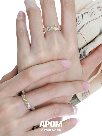 Eternal Knight Princess ring showcased on hands with delicate styling and elegant design by A PART OF ME