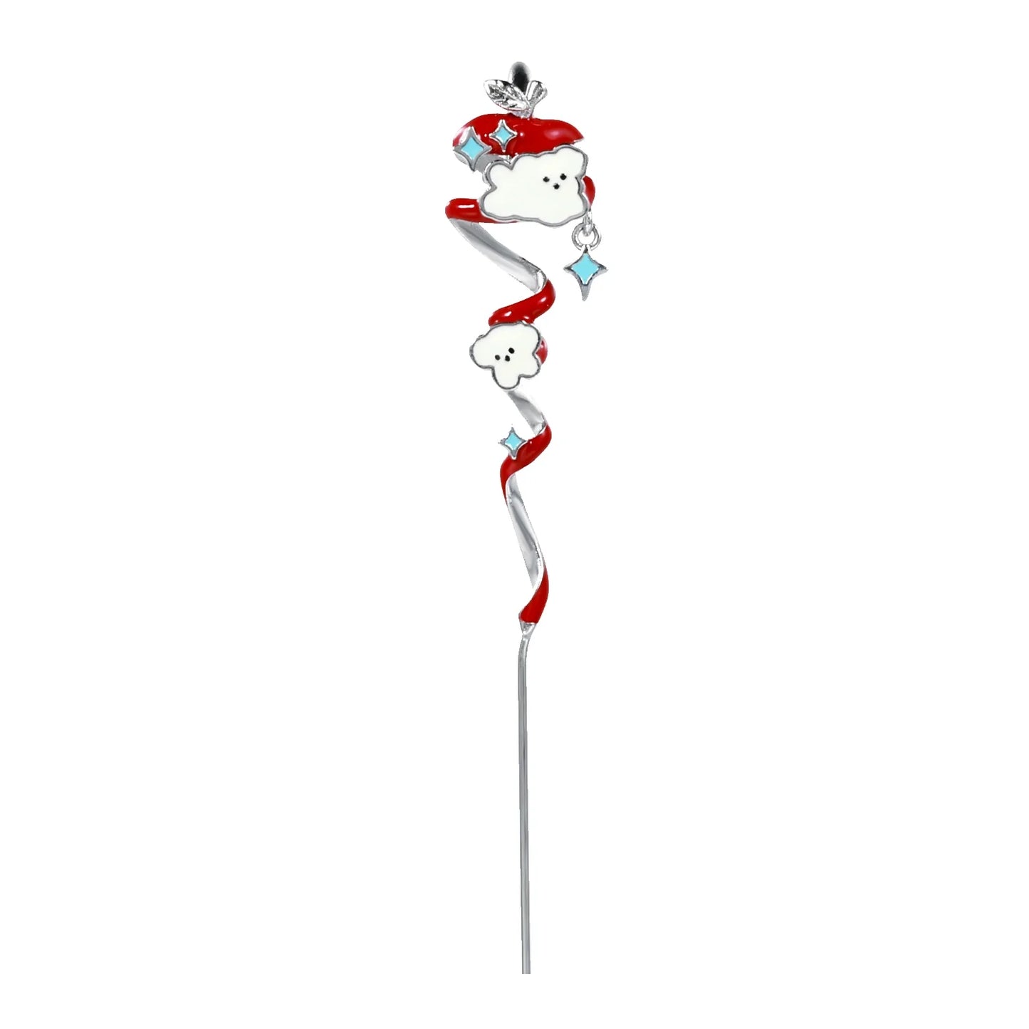 Creative apple cat dog ear piercing jewelry featuring playful designs and colorful accents