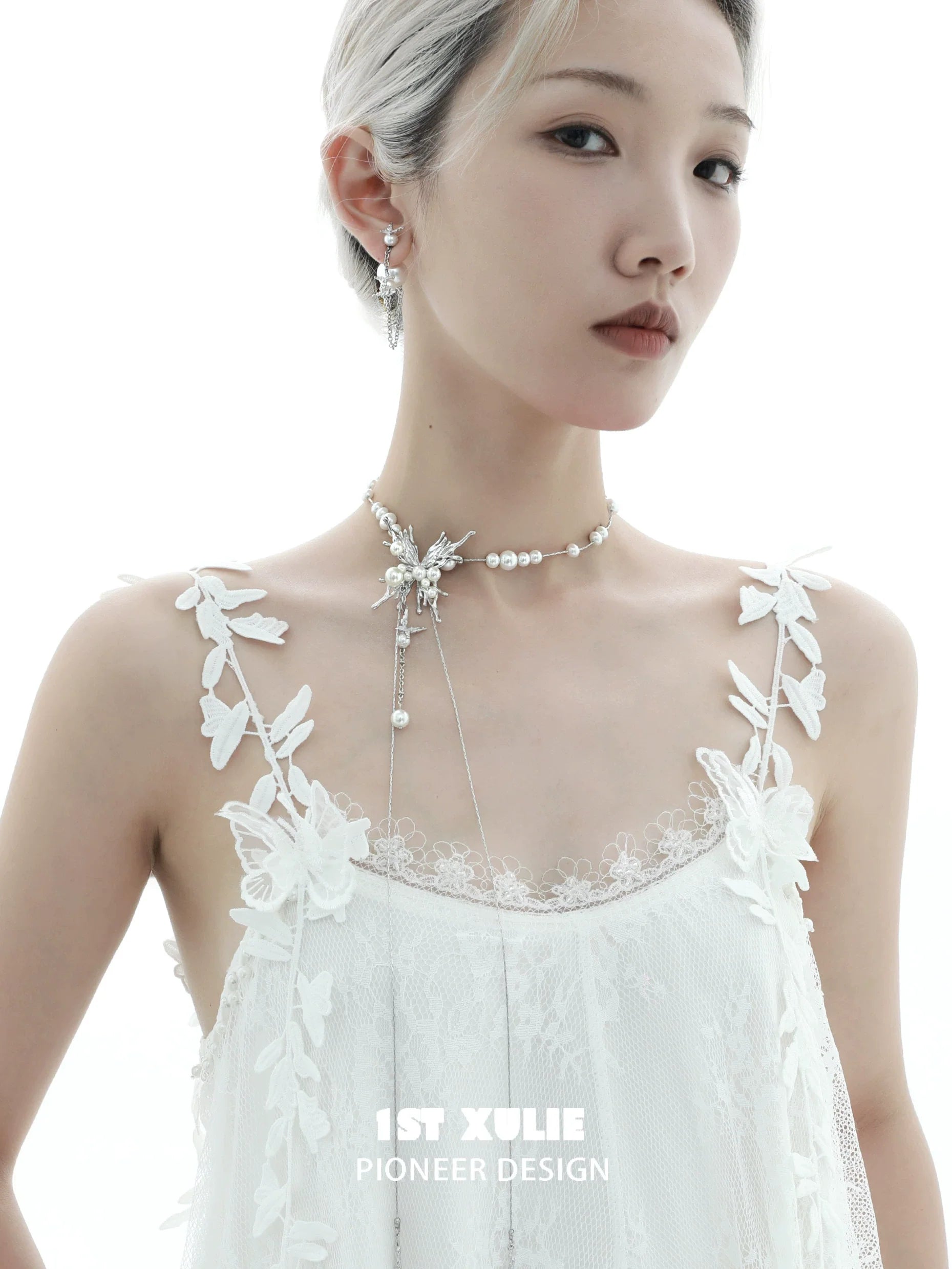 Elegant butterfly pendant necklace with delicate design, perfect for adding charm to any outfit