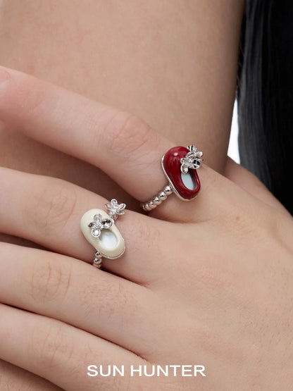 SUN HUNTER butterfly shoe rings with colorful enamel and flower embellishments for stylish accessories