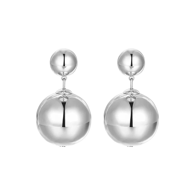 SUN HUNTER Celestial Planet Gravity Earrings in Silver for a Modern and Elegant Look