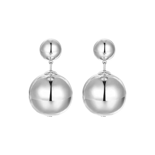 SUN HUNTER Celestial Planet Gravity Earrings in Silver for a Modern and Elegant Look