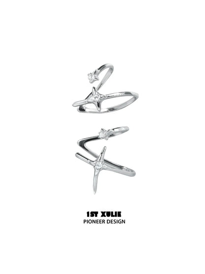 Elegant 1STXULIE celestial zircon ear cuffs designed for a modern and stylish look