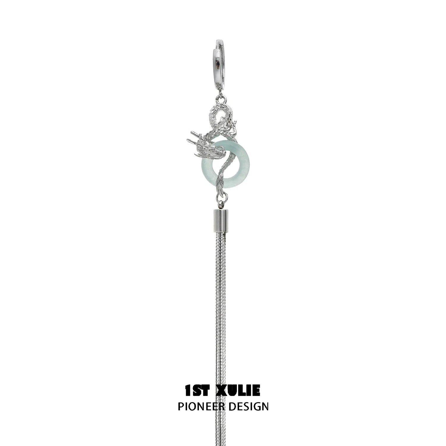 Elegant Chinese dragon tassel earrings featuring intricate design and a modern twist