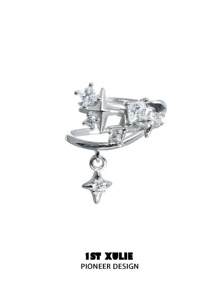 Shiny 1ST XULIE cosmic star ear cuff with sparkling star accents for a stylish look