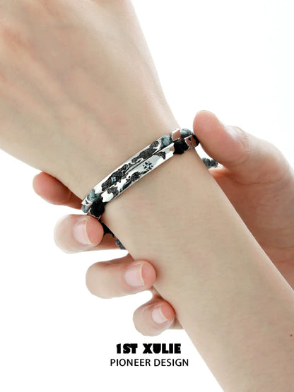 Couple braided bracelet set in stylish design, perfect for couples to showcase their bond