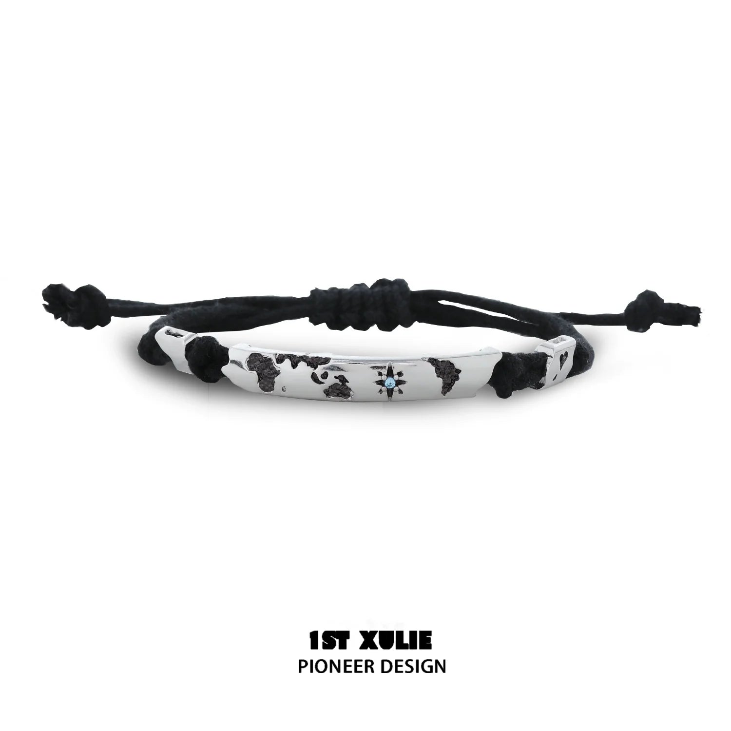 1STXULIE Couple Braided Bracelet Set in Black and White for Stylish Couples
