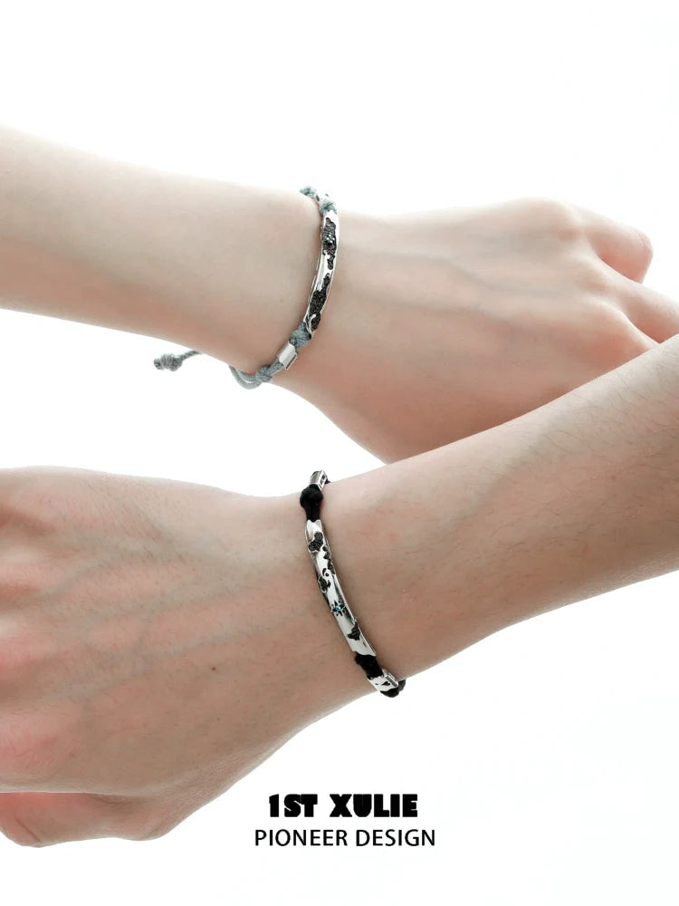 Couple braided bracelet set featuring stylish and unique designs for couples to wear together