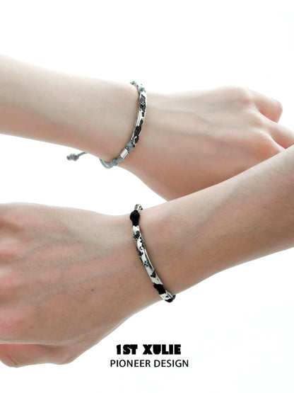 Couple braided bracelet set featuring stylish and unique designs for couples to wear together