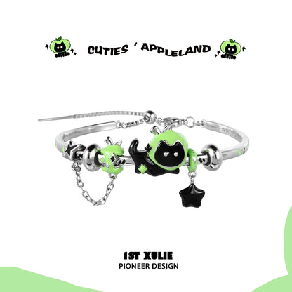 Cute cat and puppy bracelet featuring colorful charms and a playful design from 1STXULIE