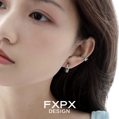 FXPX butterfly hoop earrings featuring delicate butterfly designs for an elegant look