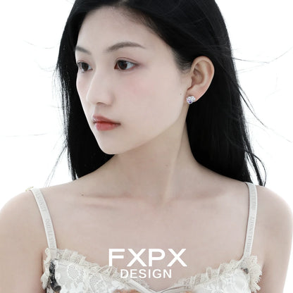 Elegant FXPX irregular dopamine earrings featuring a unique design, perfect for any occasion