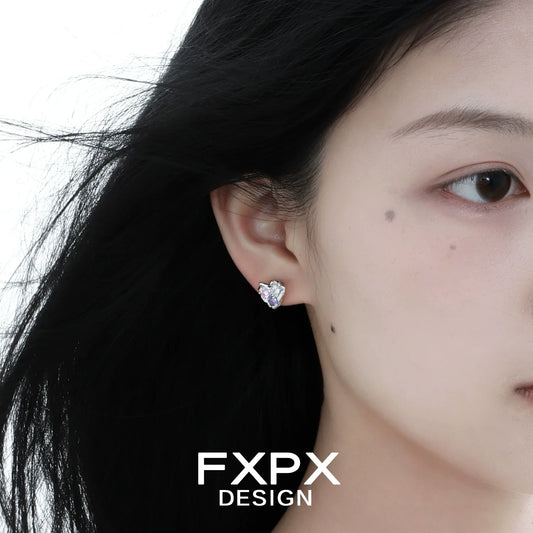 Unique FXPX irregular dopamine earrings featuring a modern design for stylish accessory lovers