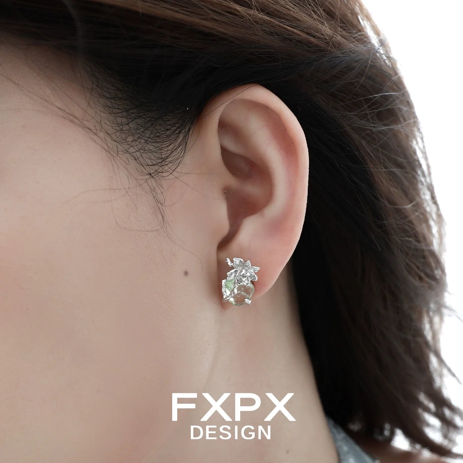 Elegant jasmine green zircon earrings set in a classic design for stylish everyday wear
