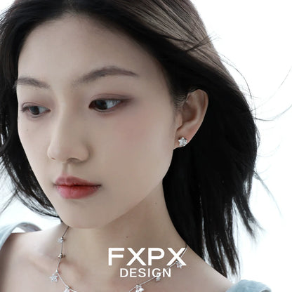 Elegant minimalist star shell earrings by FXPX, perfect for casual and formal occasions