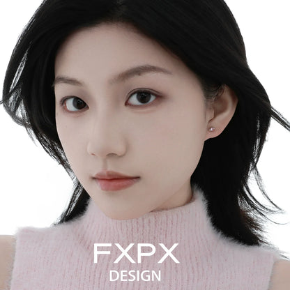 Elegant pink cat paw earrings by FXPX perfect for cat lovers and stylish accessories